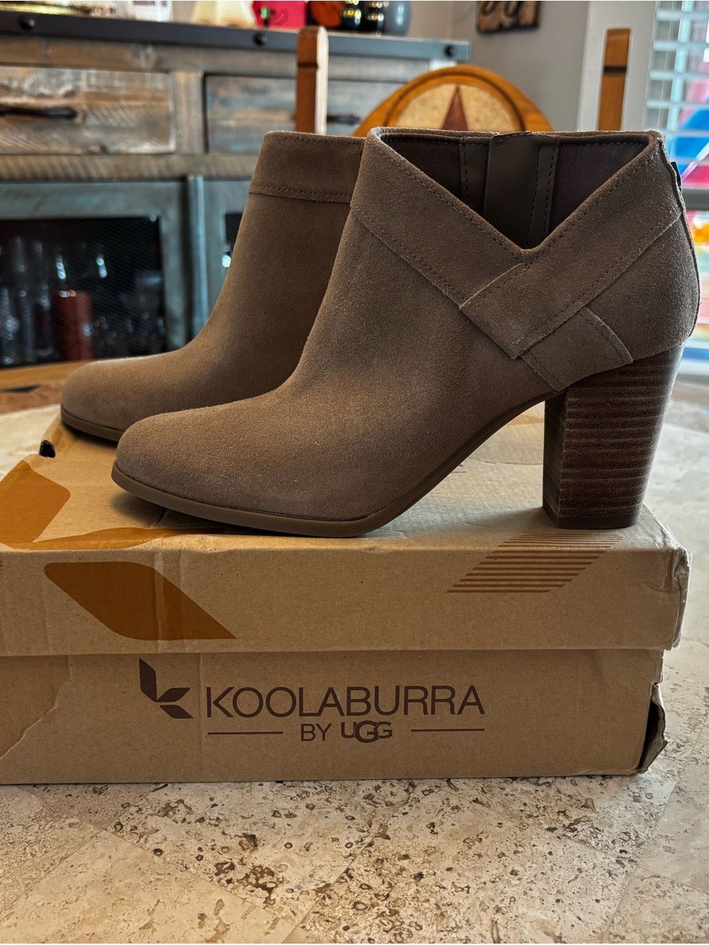 Koolaburra By UGG Amalea Booties Size 8.5 NIB Amphora Taupe